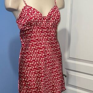 Free People Intimately Cherry Combo On our Radar Slip dress size XS